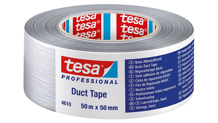 tesa 4610, Gewebeband Duct Tape, 50mm x 50m, silber