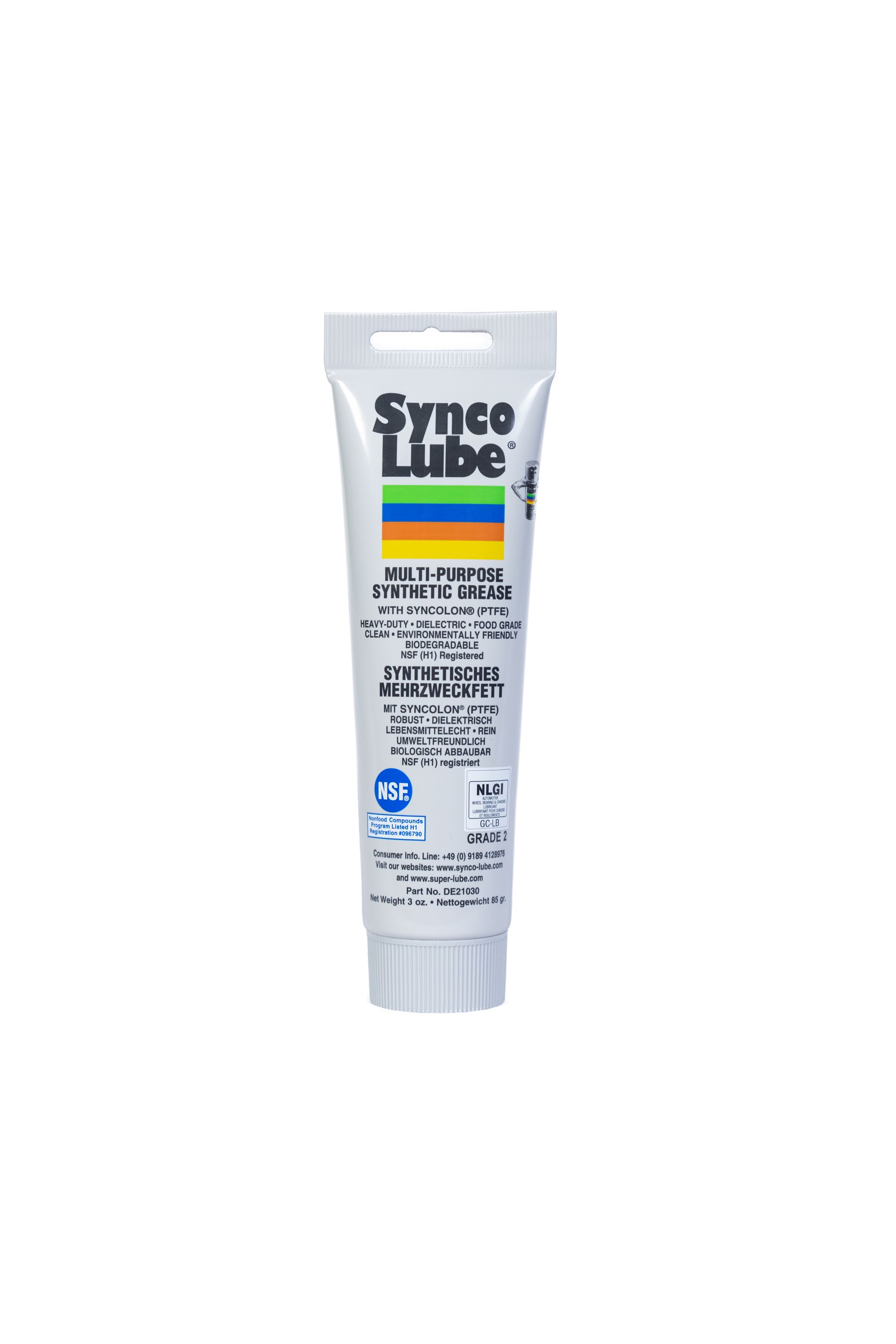 Super Synco Lube 21030 - Synthetisches Mehrzweckfett mit Syncolon (PTFE), 85g Tube