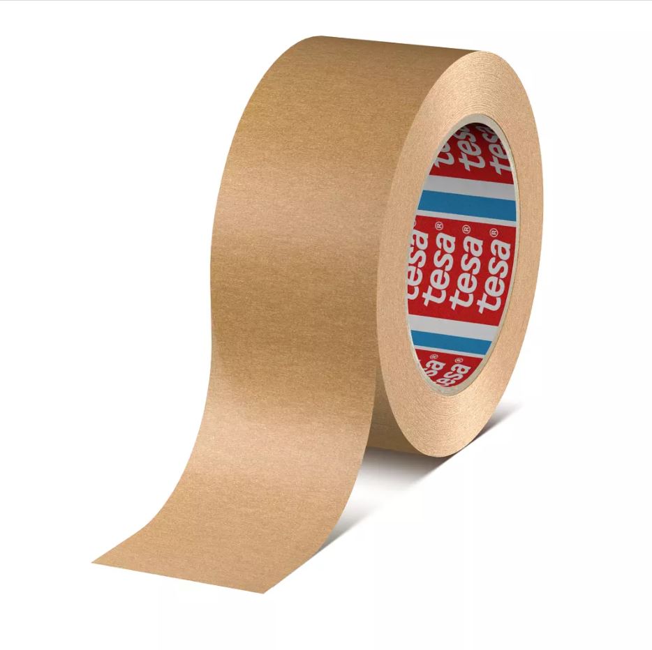 tesa 4713, Papierklebeband, Papier Packband, 50mm x 50m, braun