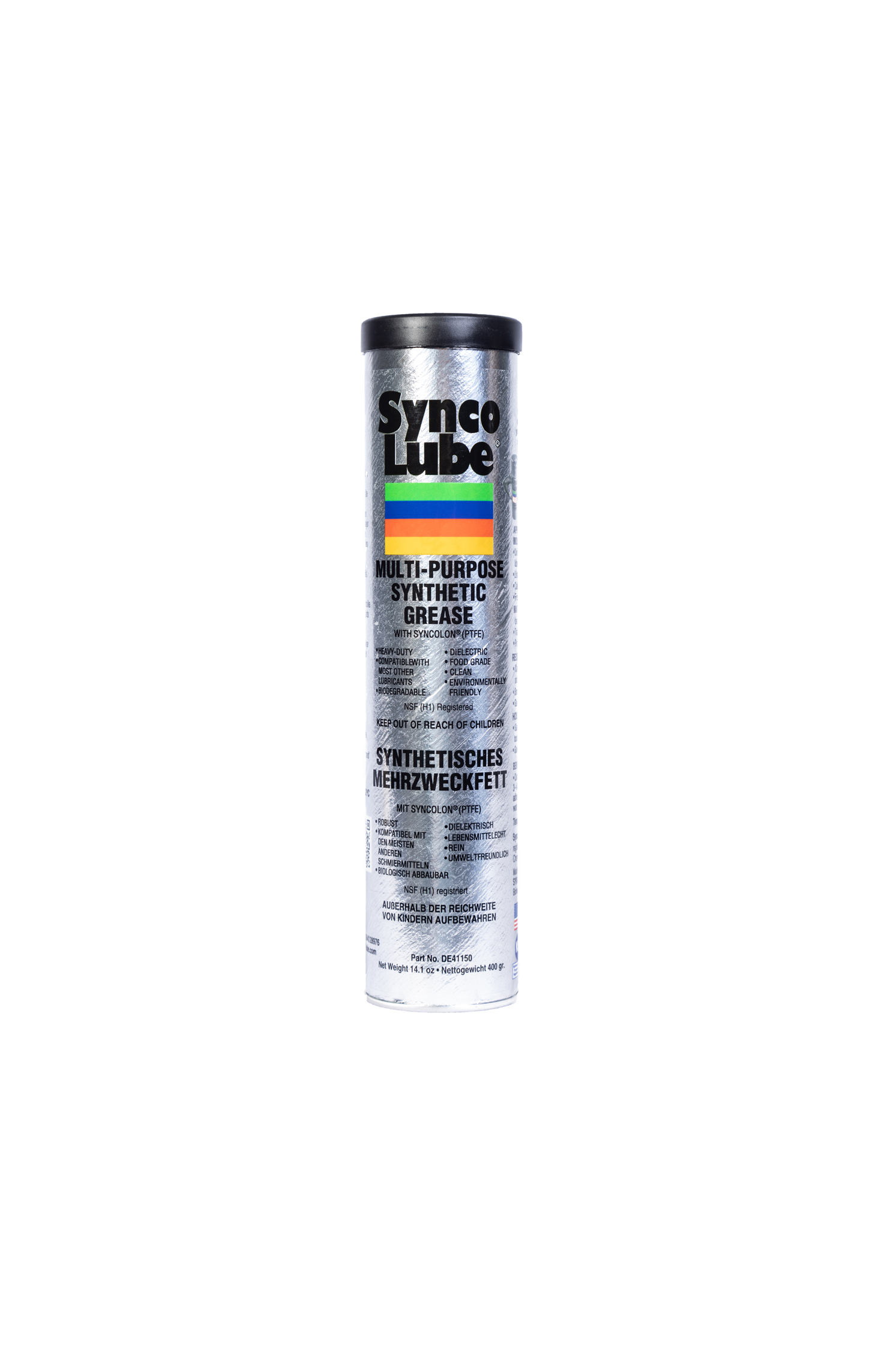 Super Synco Lube 41150 - Synthetisches  Mehrzweckfett (NLGI 2) mit Syncolon (PTFE), 400g Kartusche