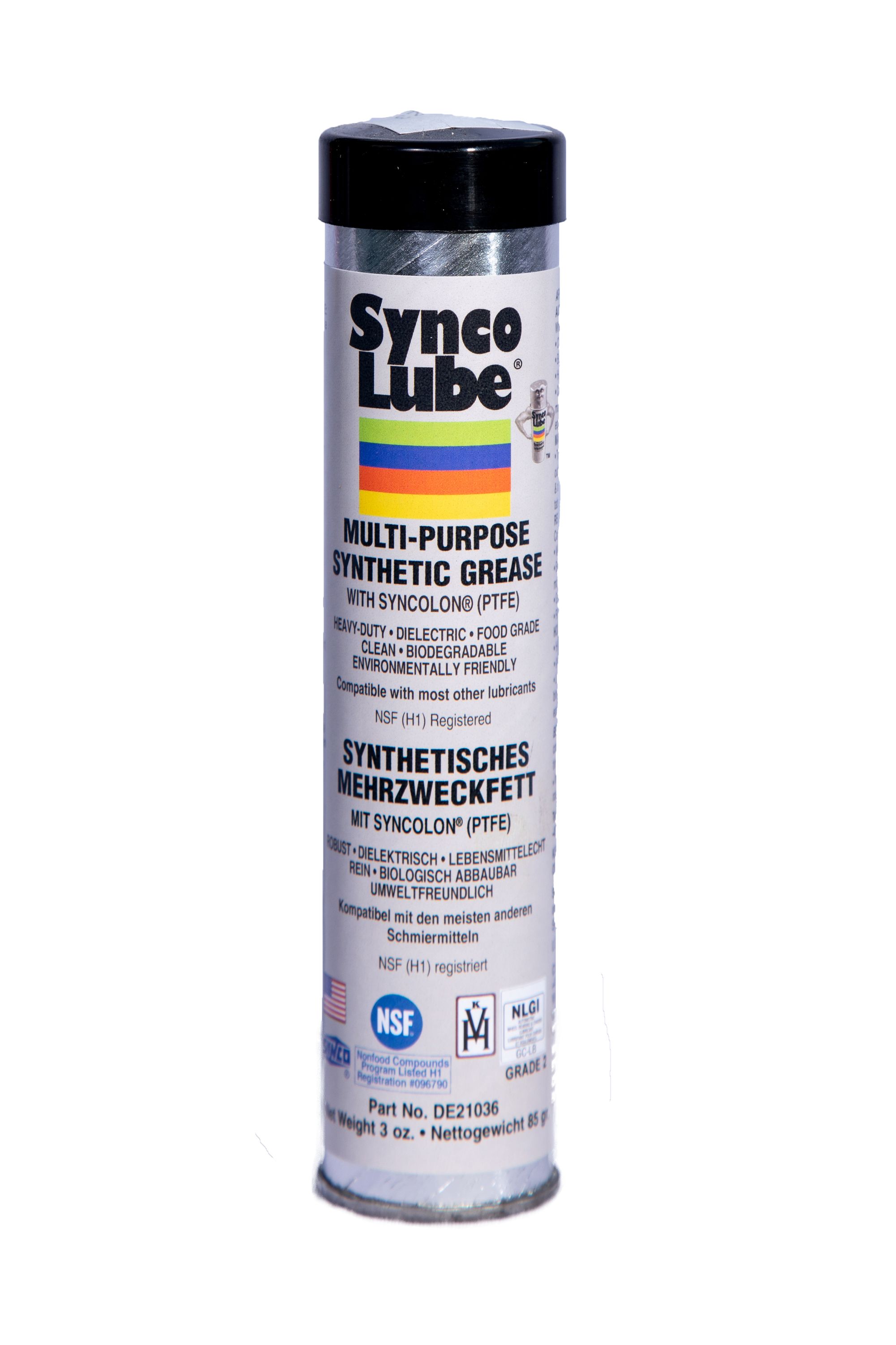 Super Synco Lube 21036 - Syntetisches Mehrzweckfett mit Syncolon (PTFE), 85g Kartusche