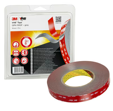 3M VHB GPH-110GF Klebeband, Blister, 19 mm x 11 m, 1.1mm, grau