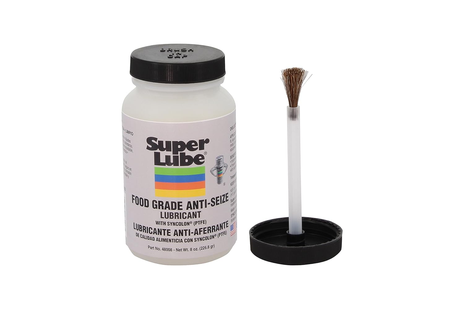 Super Synco Lube 48008 - Lebensmittelechte Montagepaste Syncolon (PTFE), 226,8g Pinsel Dose