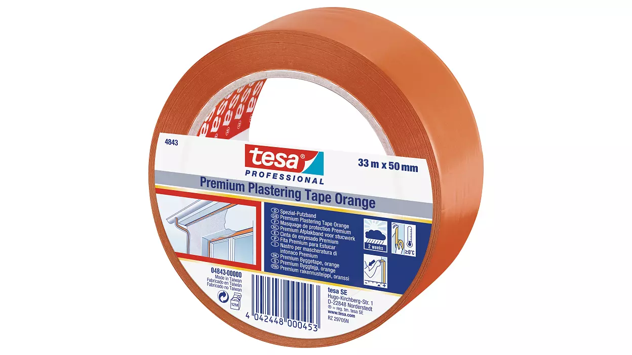 tesa 4843, Putzband, Winterband, orange