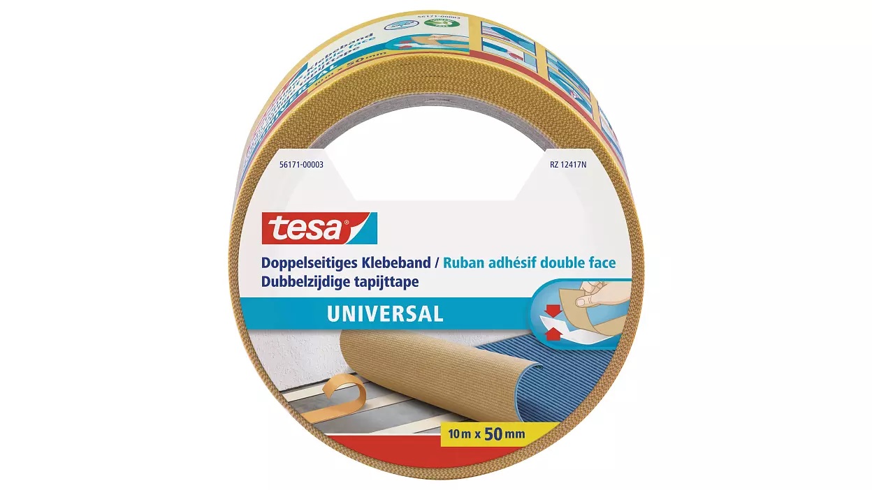 tesa 56171 Universal, Doppelseitiges Klebeband, 50mm x 10m