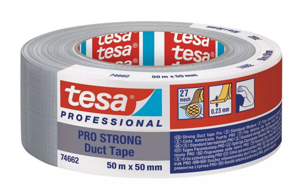 tesa PRO 74662, STRONG Gewebeband, Duct Tape, 50mm x 50m